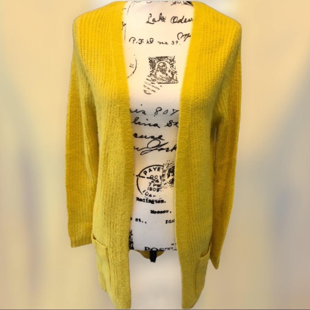 LOVE TREE Yellow Cardigan Sweater NWT